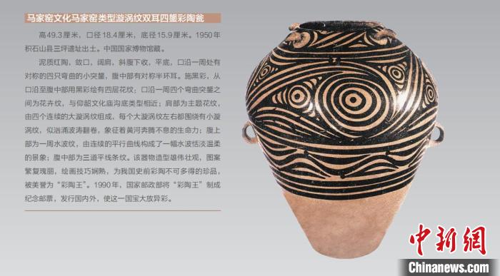 圖為“彩陶王”展板?！∨R夏州融媒體供圖