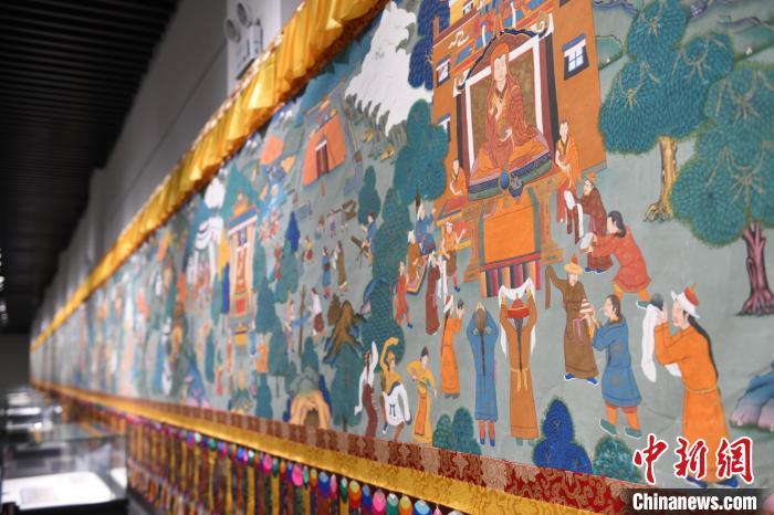 8月20日，“塔影河聲吉祥千年——涼州會盟暨蘭州與武威文物聯展”在蘭州市博物館開展。戴文昌 攝