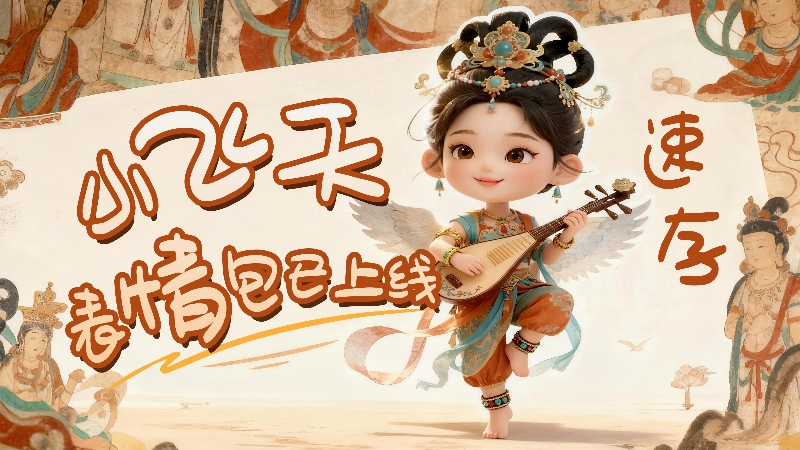 【何以中國·壁畫里的中國】小飛天表情包已上線，速存！