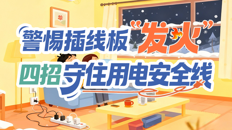 長圖|警惕插線板“發(fā)火”！四招守住用電安全線