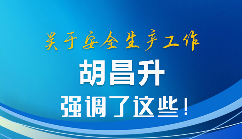 圖解|關(guān)于安全生產(chǎn)工作 胡昌升強調(diào)了這些！