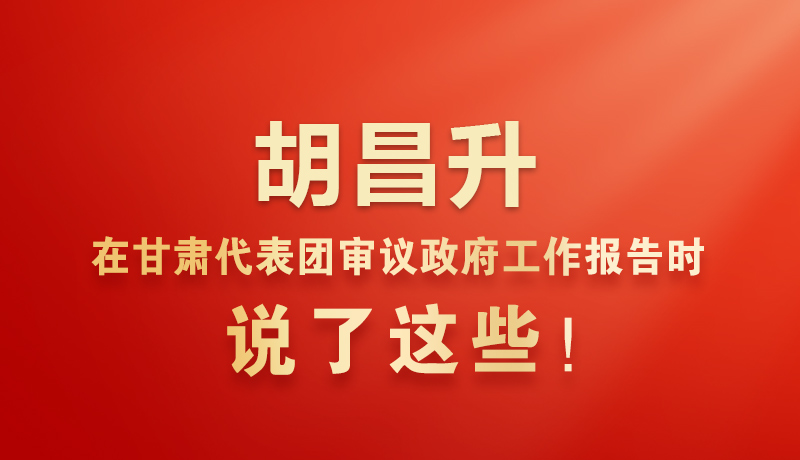 圖解|胡昌升在甘肅代表團(tuán)審議政府工作報(bào)告時(shí)說(shuō)了這些！